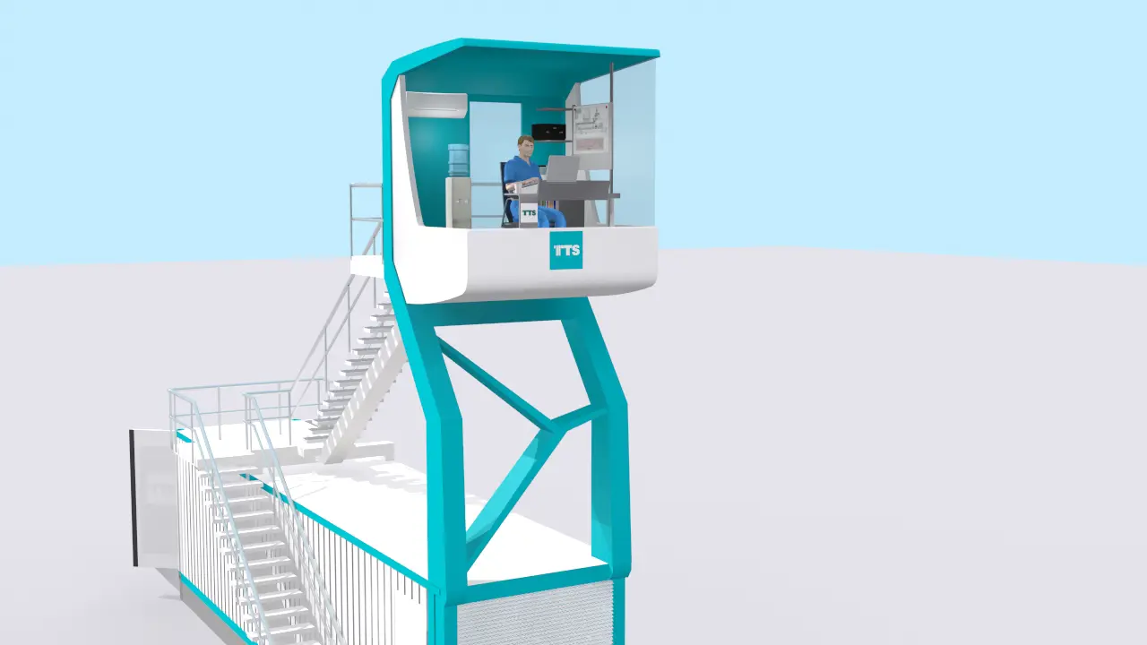 Render of Syncrolift Control stand